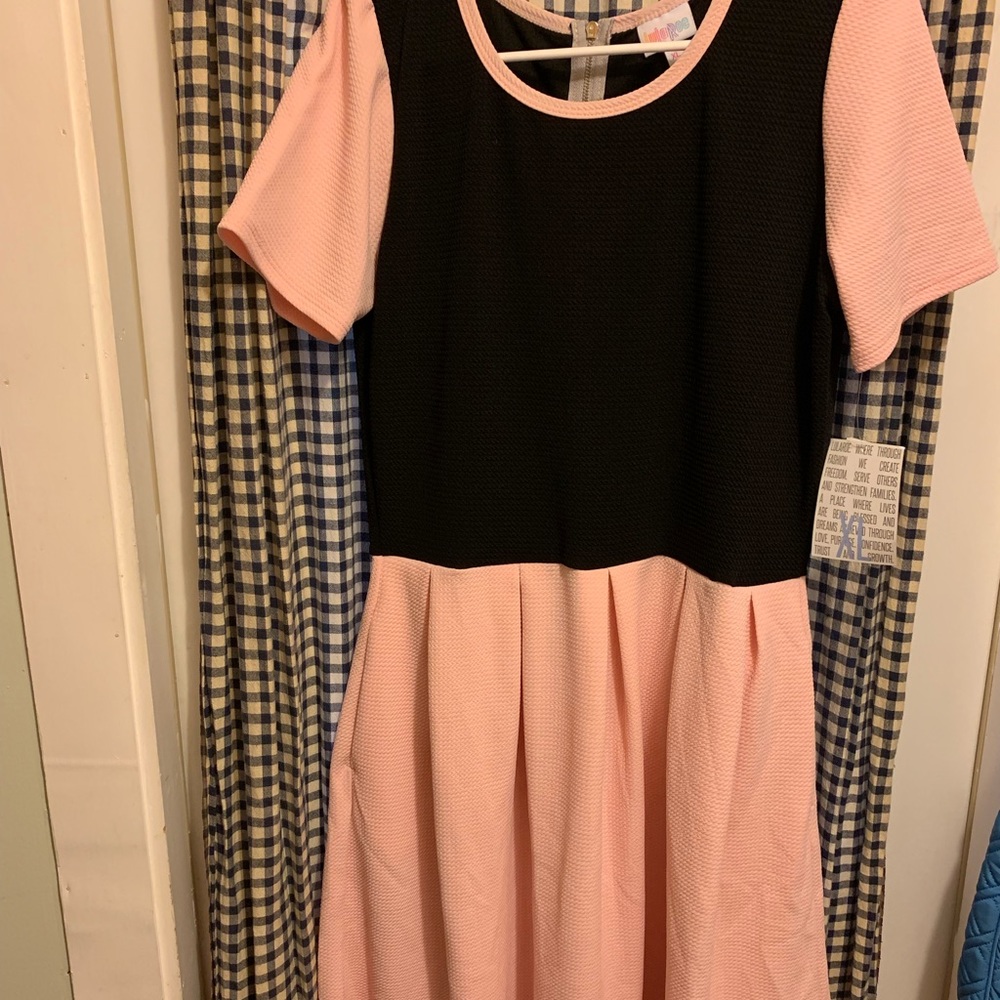 Xl pink and black lularoe Amelia